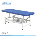 AG-ECC08 cama de examen médico ajustable de acero inoxidable para terapia física del hospital